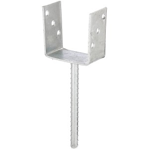 U-Pfostenträger feuerverzinkt mit Beton-Anker zum Einbetonieren.