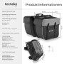 Tectake Set Fahrradtasche Georg und Fahrradrahmentasche Große Fahrradtasche Mit 2 Fächern Rahmentasche Mit Touch Handyfach 18 x 8 5 x 8 5 cm 18 x 8 5_6