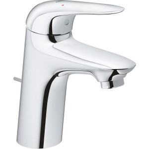 Grohe Eurostyle Waschtischarmatur S-Size, Chrom, mit geschlossenem Hebelgriff.