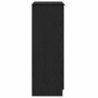 vidaXL Schuhschrank, Schwarz Eichen-Optik, mit Regal, Seitenansicht. Wohnzimmerschrank für Schuhe.
