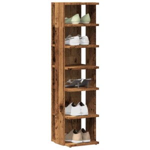 vidaXL Schuhschränke 2 Stk Altholz-Optik 28x27x102 cm Holzwerkstoff 856665