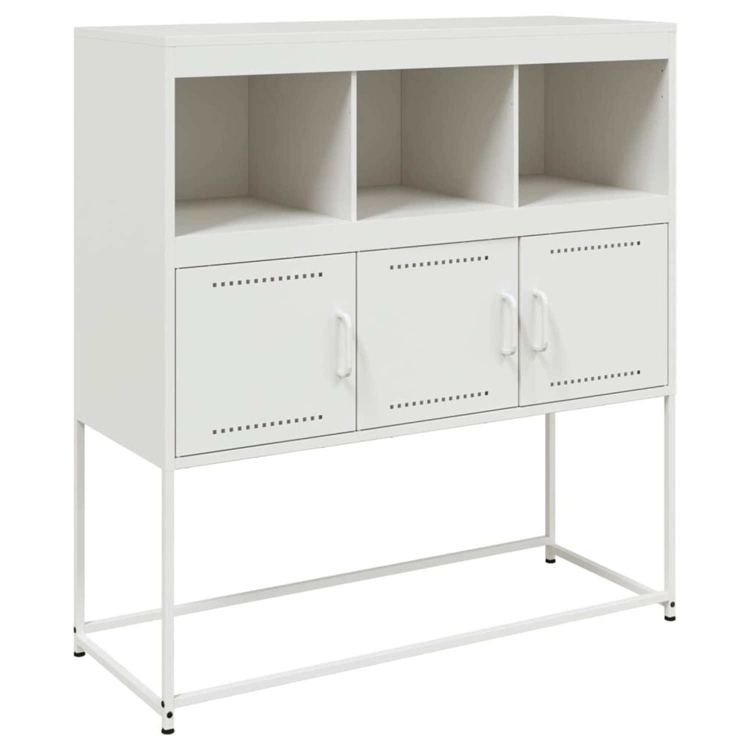 vidaXL Sideboard Weiß 100,5x39x107 cm Stahl 846595 günstig online kaufen