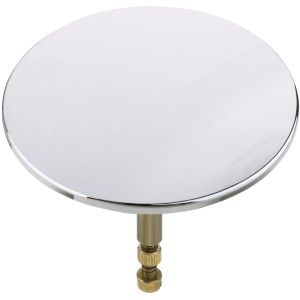 Waschbeckenstöpsel aus Chrom, passend für Ab- und Überlaufgarnituren.