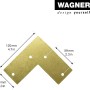 Wagner Möbelbein Hairpin, L 100mm, Pearl Gold, Detailansicht mit Maßangaben.