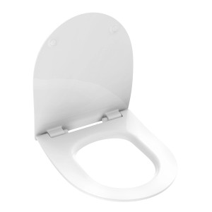 Schütte WC-Sitz D-Form Pro 6 Duroplast mit Absenkautomatik Weiß