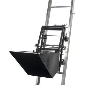 Haemmerlin Kippkübel, halbautomatisch, 56 l, silber-schwarz, für Bauaufzug.