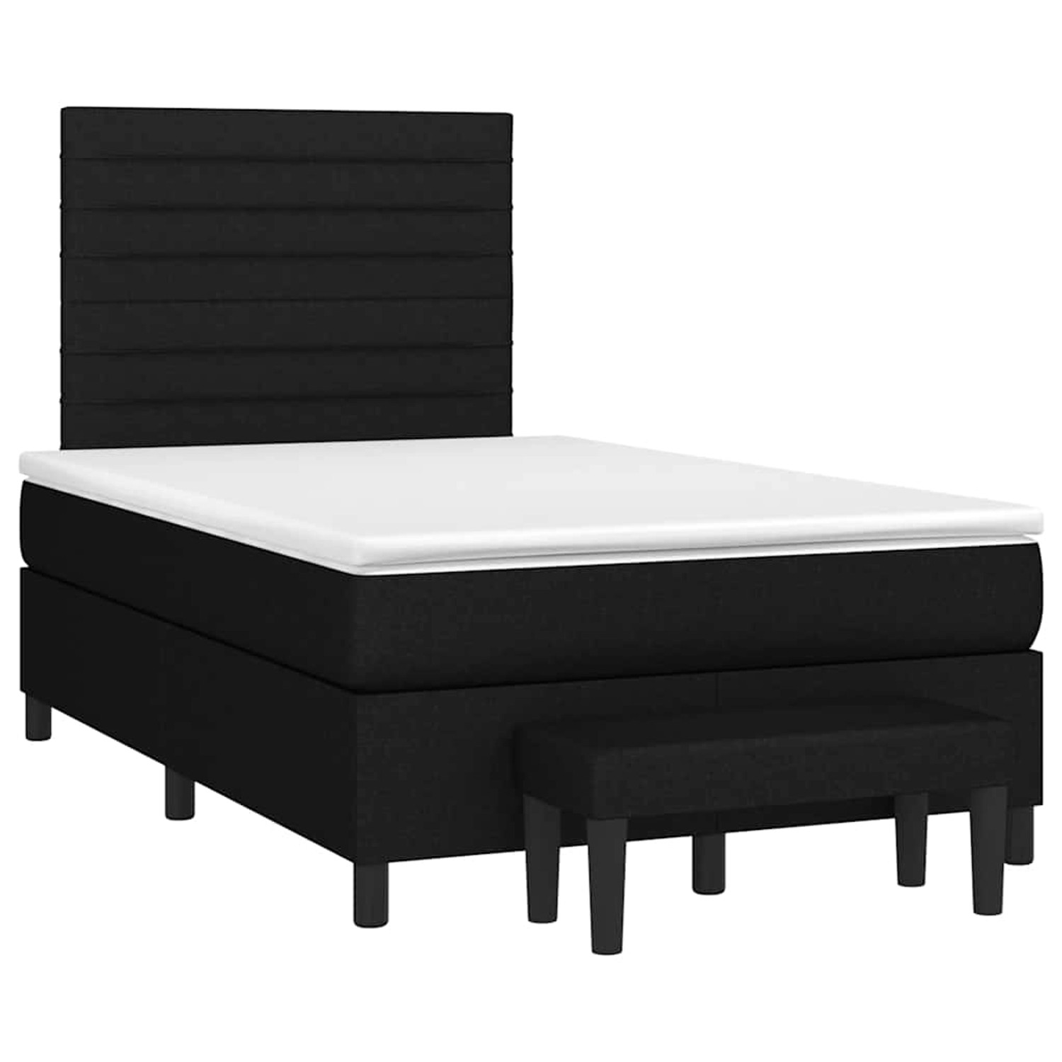 vidaXL Boxspringbett mit Matratze Schwarz 120x190 cm Stoff 3270364 günstig online kaufen