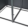 Detailaufnahme des Stahlrahmens der Westmann Mülltonnenbox Tonus 2 in Anthrazit.