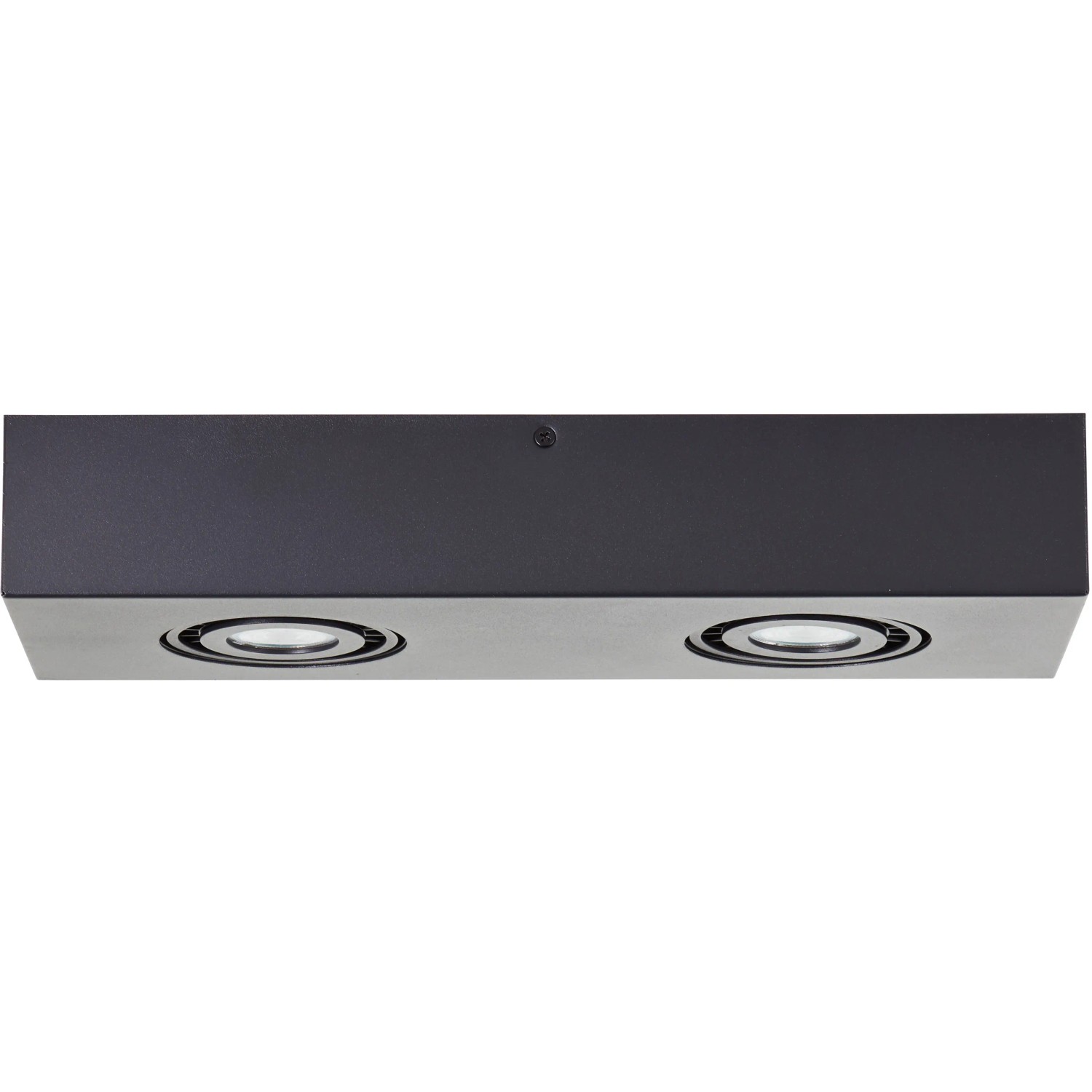 Schwarze, 2-flammige LED-Deckenleuchte Doro von Brilliant für Innenräume.