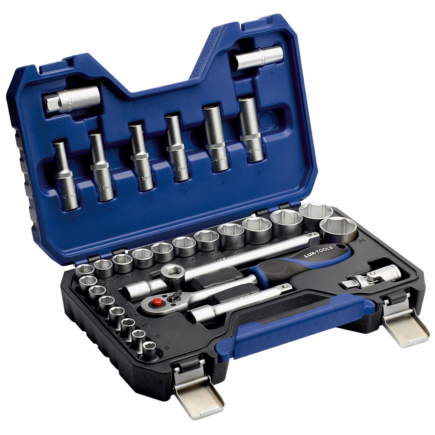 LUX Steckschlüsselsatz Comfort 12,7 mm (1/2 Zoll) und 10 mm (3/8) 32- teilig