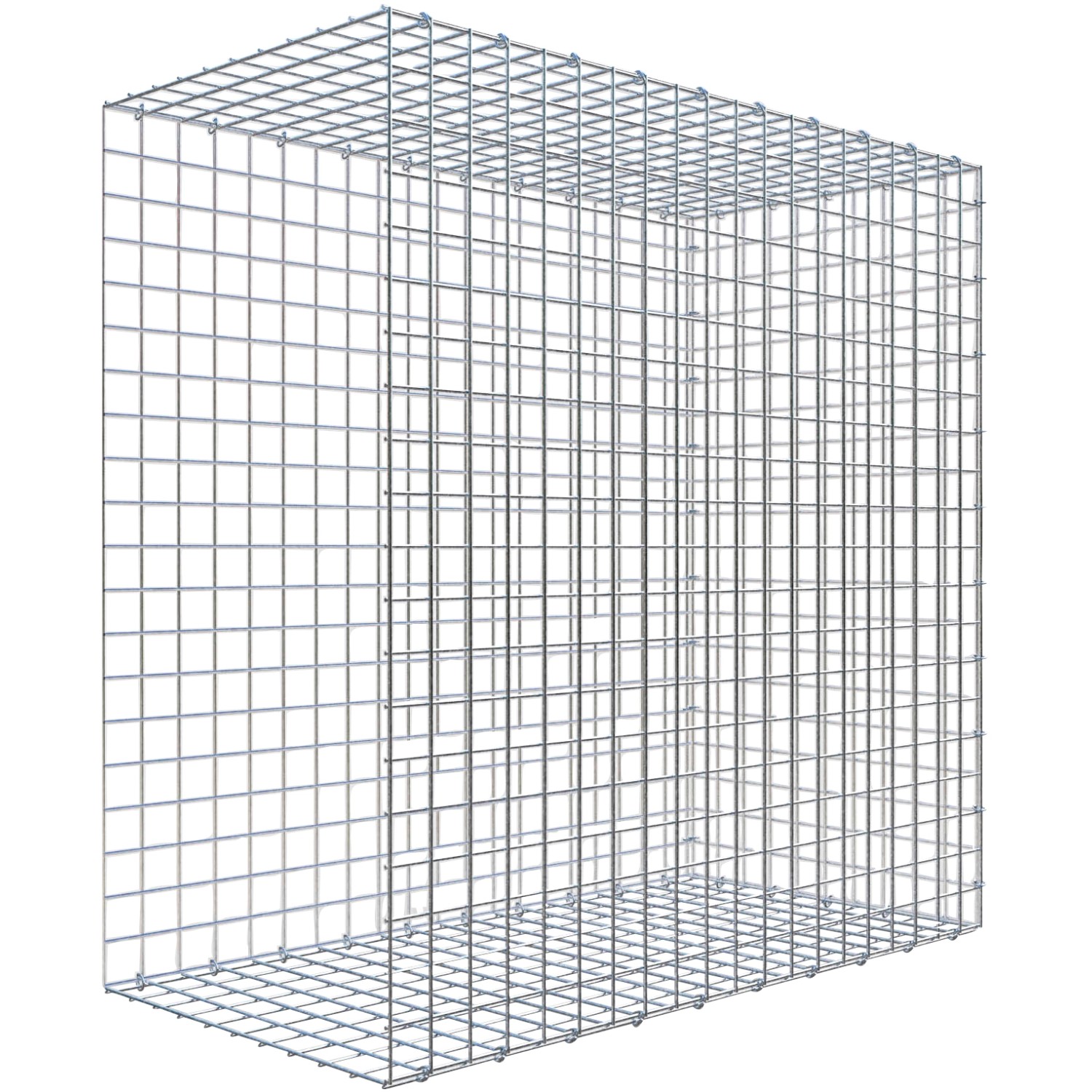 Gabiona C-Ring-Gabione-Anbaukorb Typ 2 100 x 100 x 50 cm Maschenw 5 x 5 cm