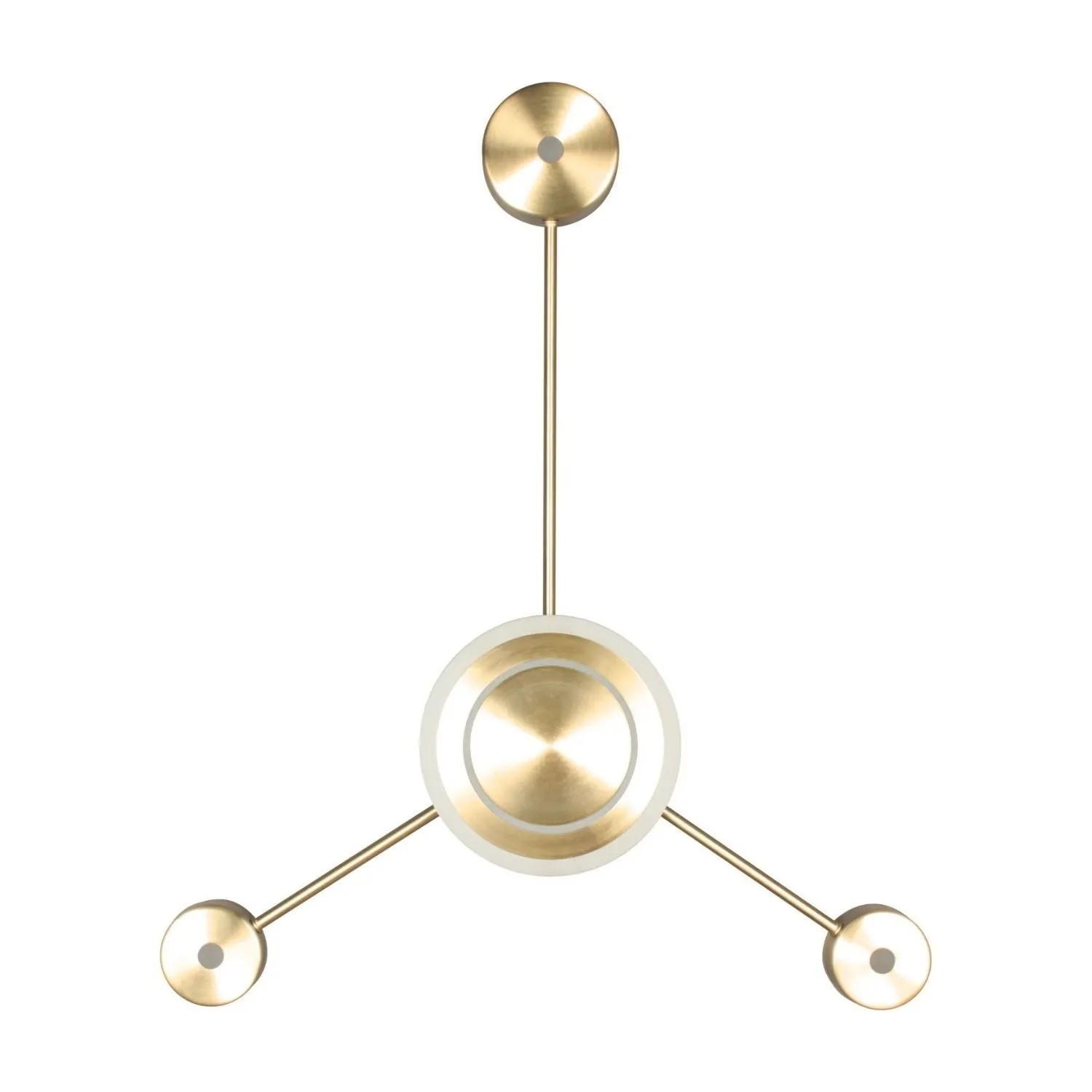Licht-Erlebnisse Dimmbare Wandlampe LED 53 CM Hoch Aluminium In Gold 3000 K 1035 LM Modern
