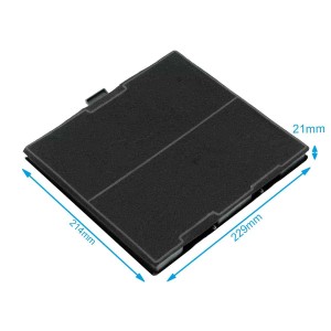 AIR2GO Aktivkohlefilter für Neff Dunstabzugshauben, 229x214x21mm, filtert Gerüche und Fette.