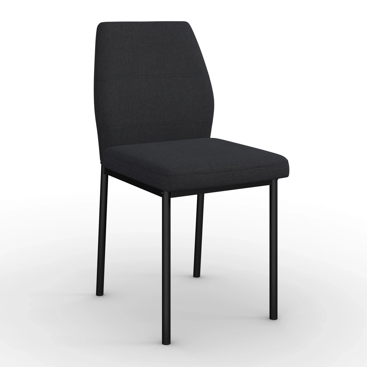 Bessagi Home Stuhl Cori Dunkelgrau Webstoff Gepolstert