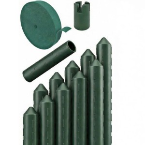 TTL GARDEN Rankstäbe 180 cm x 16 mm 10er Set Stahlkern Kunststoffbeschichtet Rankhilfe für Garten Hochbeet Gewächshaus Pflanzenstütze