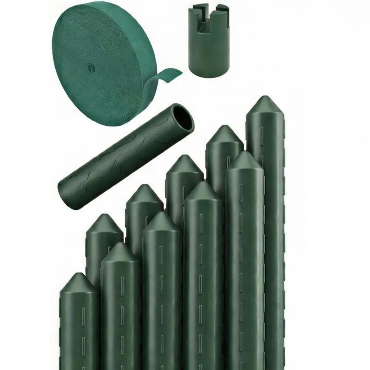 TTL GARDEN Rankstäbe 180 cm x 16 mm 10er Set Stahlkern Kunststoffbeschichtet Rankhilfe für Garten Hochbeet Gewächshaus P...