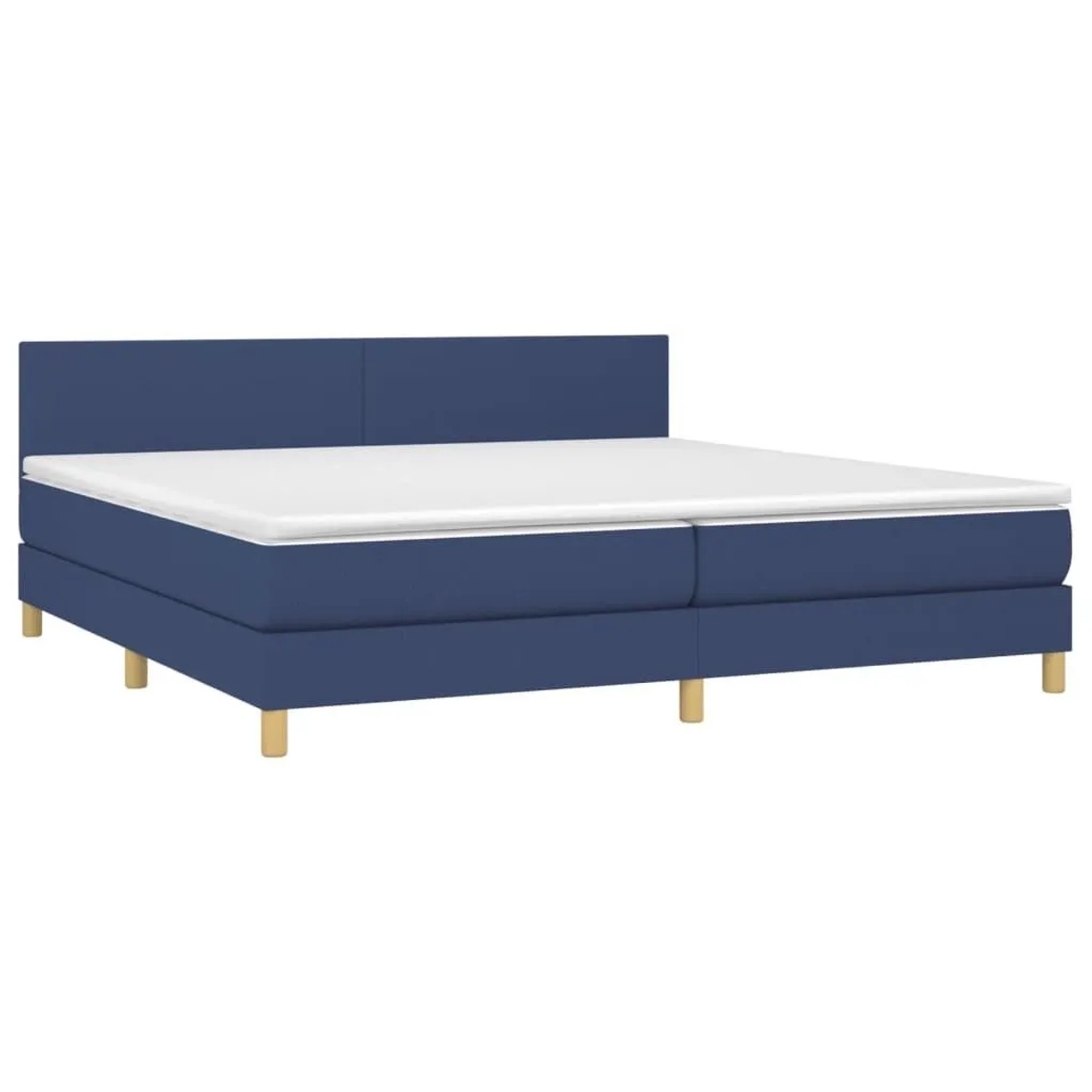 vidaXL Boxspringbett mit Matratze Blau 200x200 cm Stoff 3140487 günstig online kaufen