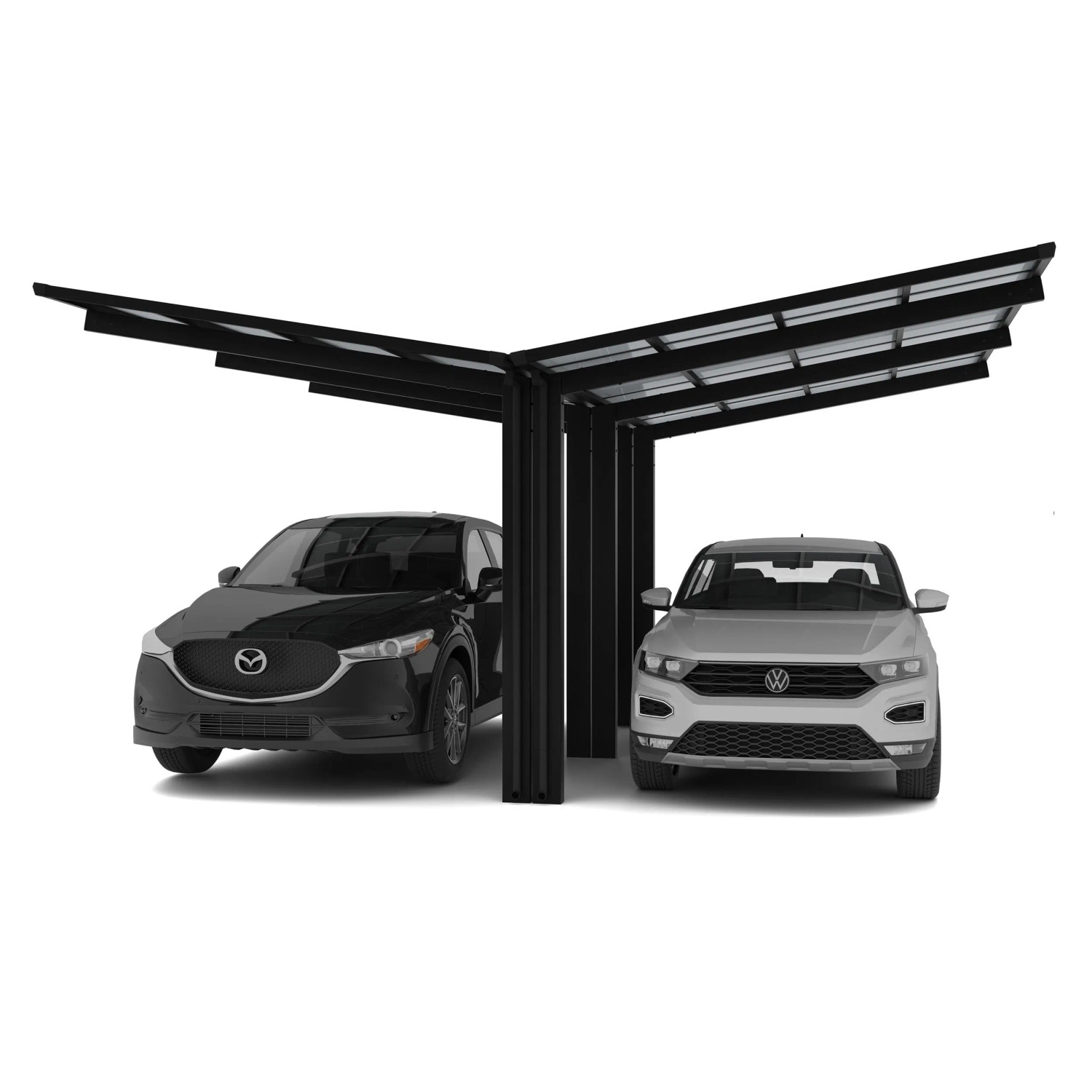 Ximax Alu Doppelcarport Linea Typ 110 Schwarz 548 x 495 cm Sonderfertigung günstig online kaufen