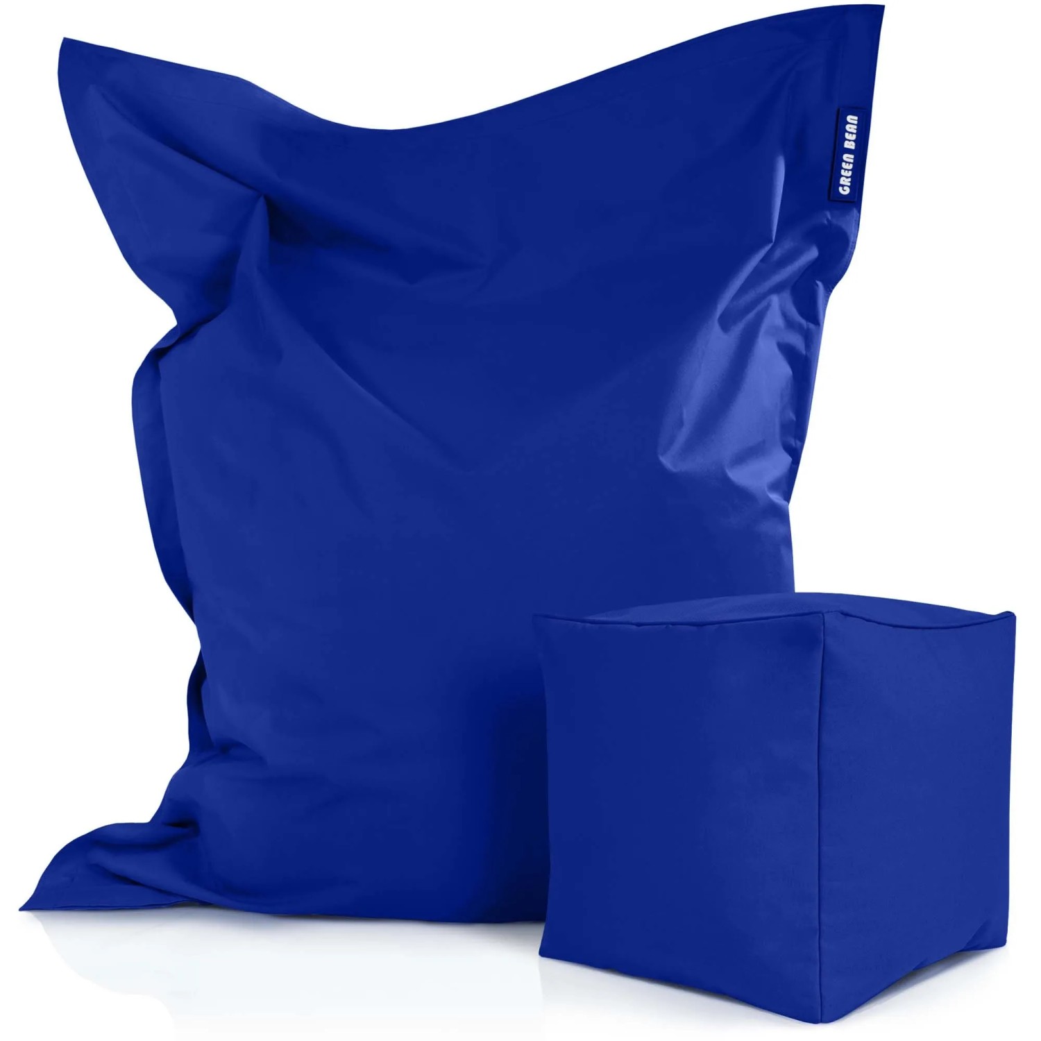 Green Bean Sitzhocker 2er Set Square XXL + Dice 140 x 180 x 25 cm Wetterfest Blau
