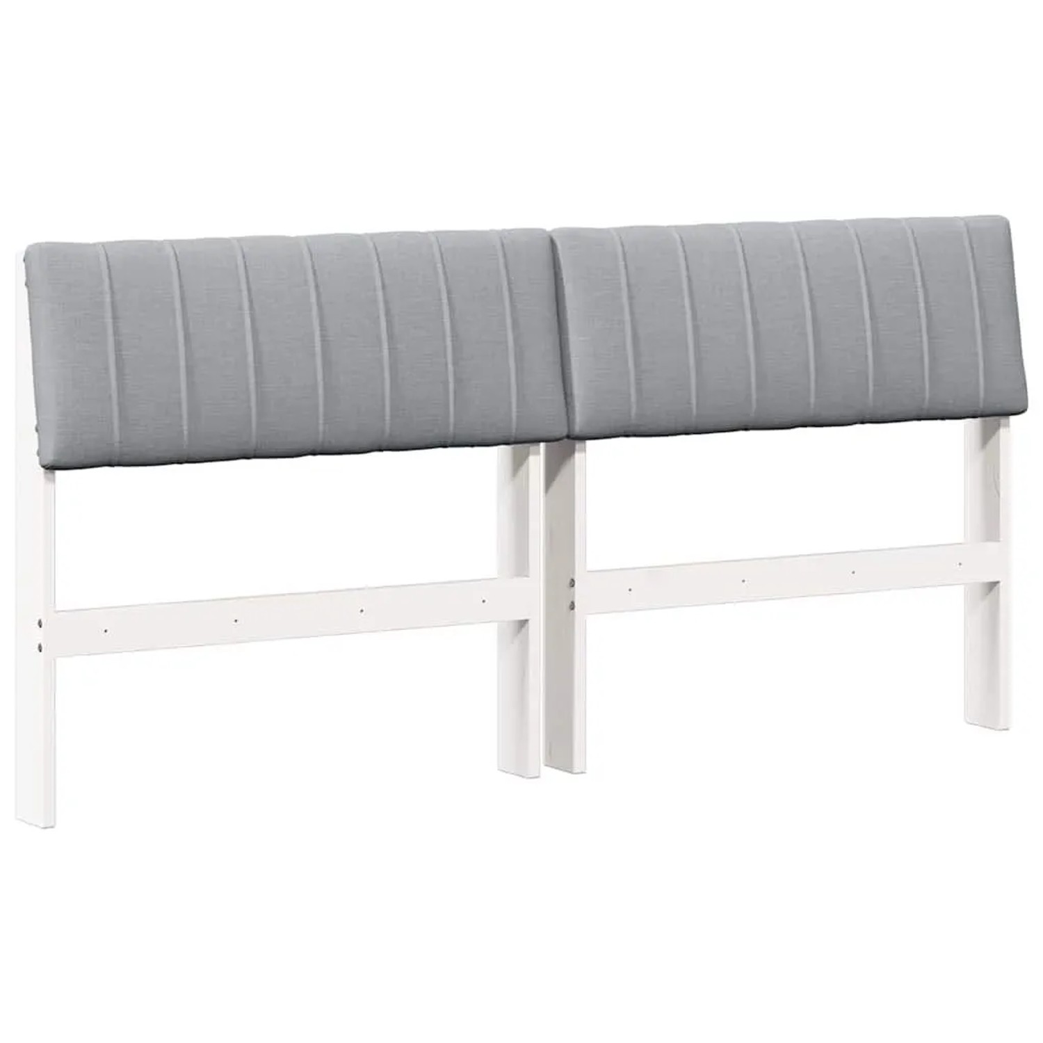 vidaXL Gepolstertes Kopfteil Hellgrau 150 cm Massives Kiefernholz 879228