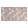 Brauner vidaXL Outdoorteppich (120x180 cm) mit Jacquard-Muster für Terrasse und Balkon.