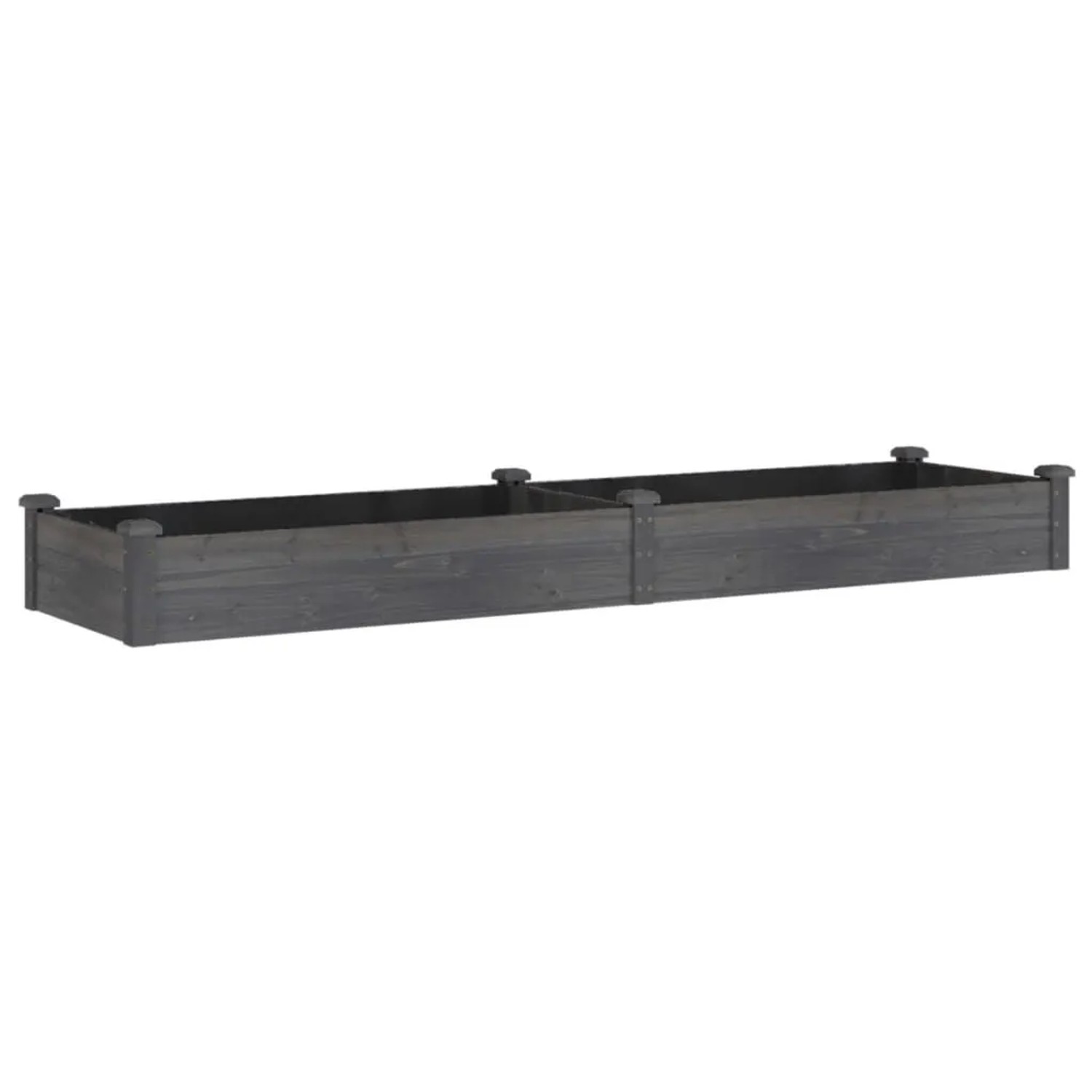 vidaXL Hochbeet mit Einsatz Grau 240x60x25 cm Massivholz Tanne 364300