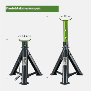 TRUTZHOLM Unterstellböcke (4 Stück) mit 2t Traglast, höhenverstellbar von 245 bis 370 mm.