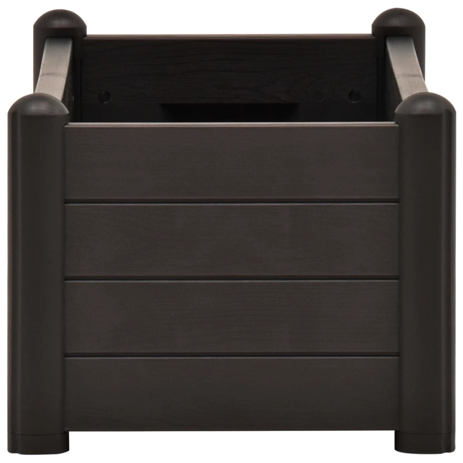 Anthrazitfarbenes furnicato Kunststoff-Hochbeet, 100x43x35 cm, für Garten oder Terrasse.