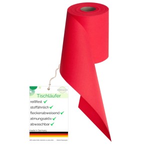 Pinker Sensalux Vlies-Tischläufer (15 cm x 25 m) auf Rolle, stoffähnliche Optik.