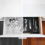 Relaxdays Besteckkasten Bambus MDF Schwarz Ausziehbar 5 x 29,5 x 33,5 cm 1,2 kg_5