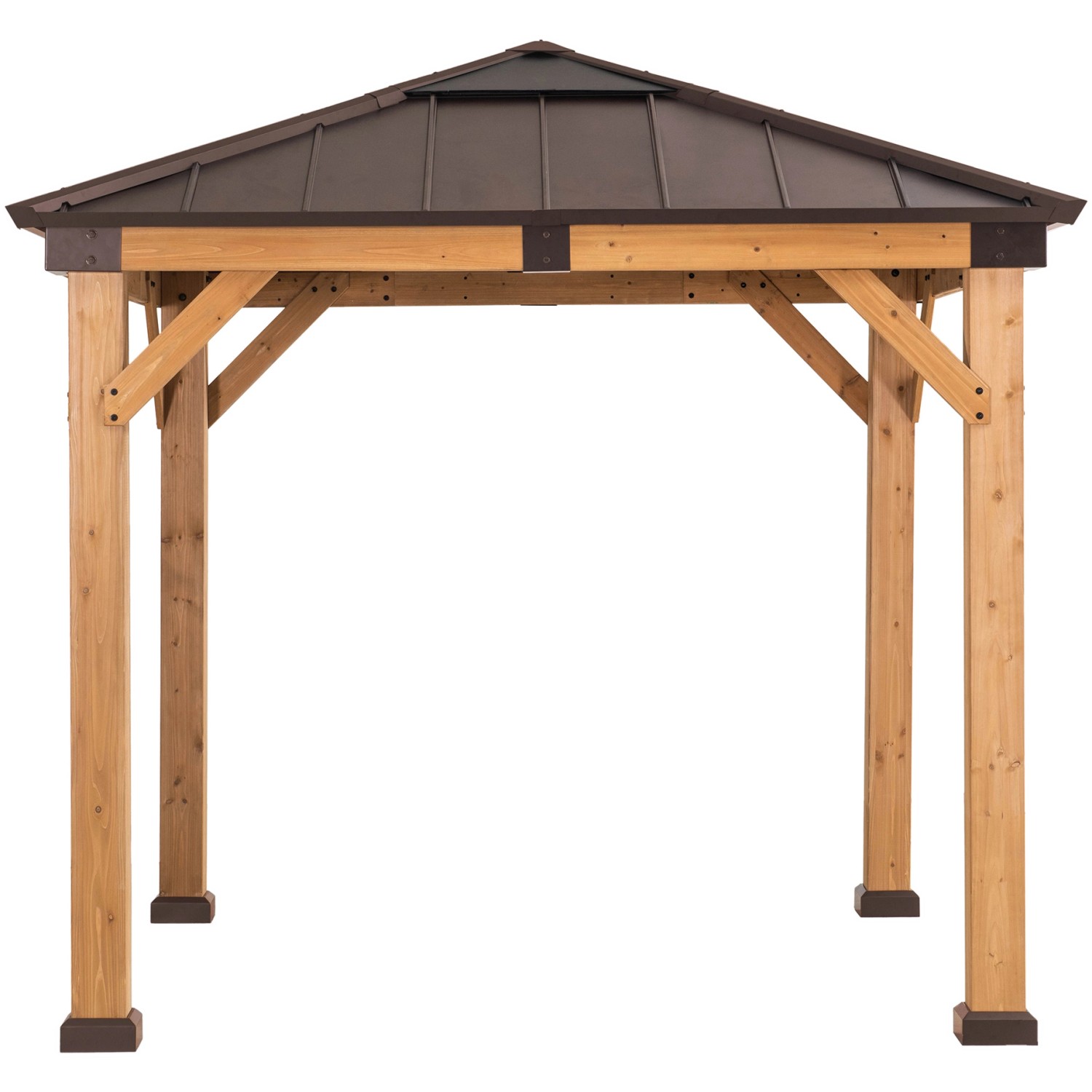 Sunjoy Gazebo Rapi Zedernholz 273 cm x 273 cm Braun günstig online kaufen