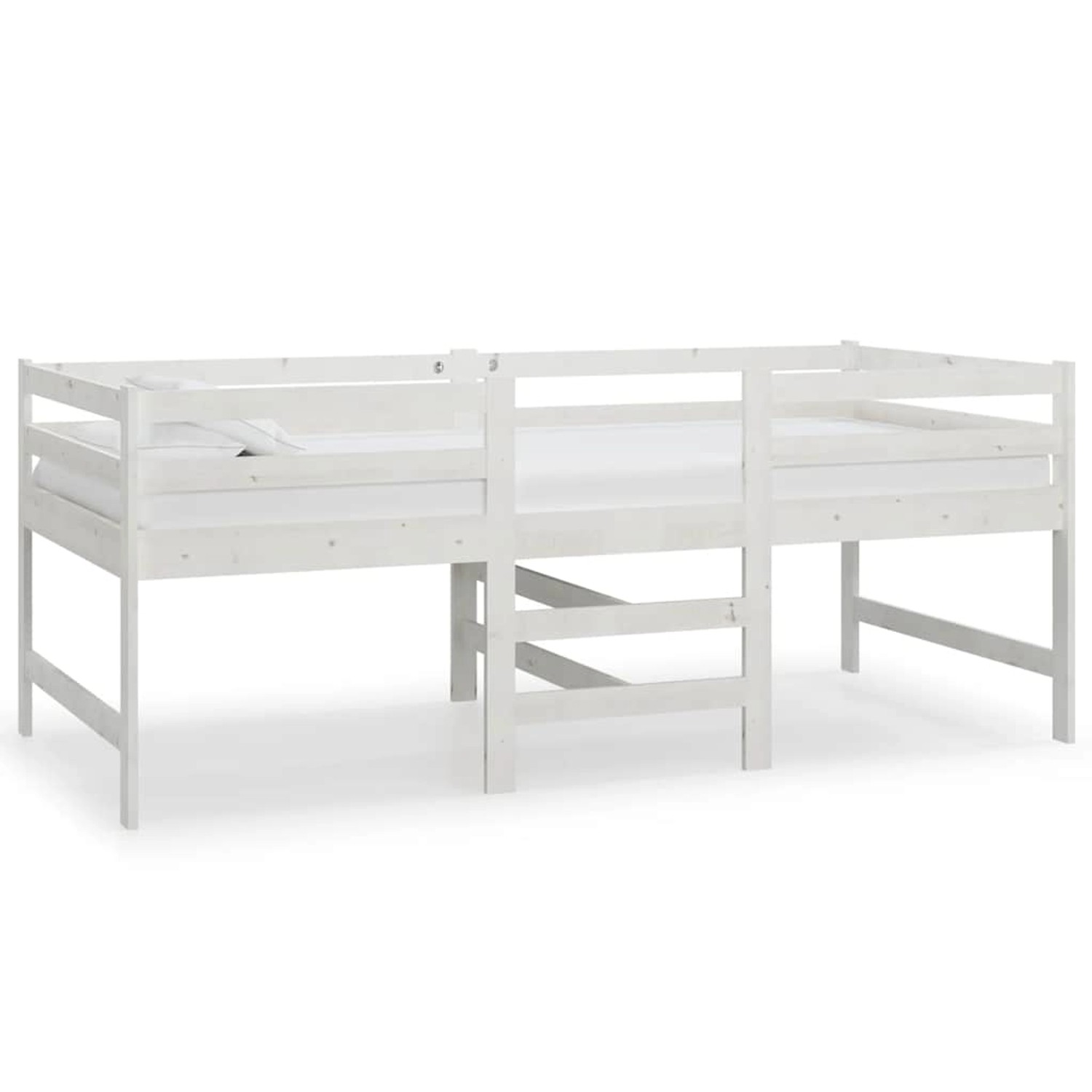 vidaXL Massivholzbett ohne Matratze Weiß 90x200 cm Kiefernholz 833096 günstig online kaufen