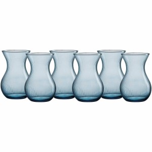 Ritzenhoff & Breker Rosalie Vase aus Glas 18 cm 6er Set Blau