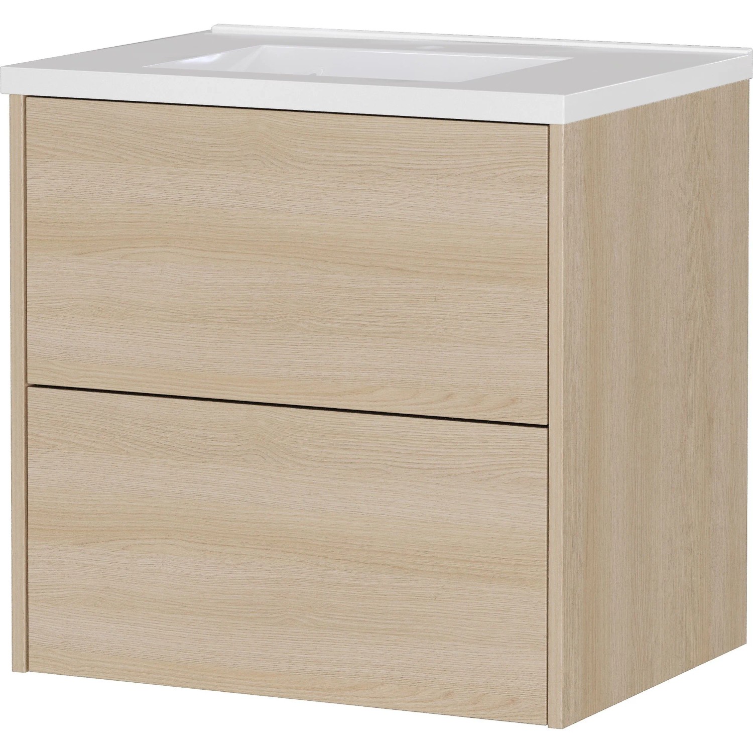 Germania Waschtisch GW-BODERA mit Becken Lindberg-Eiche-Nachbildung 61 cm 46 cm