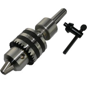 Rotwerk Mitlaufendes Bohrfutter MK2 mit Schlüssel, Spannbereich 1-13mm, für Drehmaschinen.