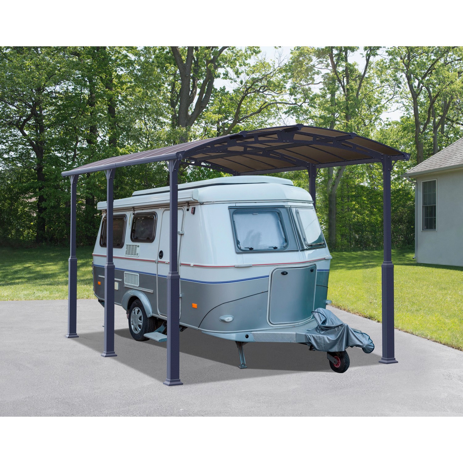 Palram - Canopia Carport Arcadia Alpine 5000 Anthrazit 360 cm x 500 cm günstig online kaufen