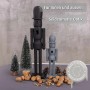 belton Buntlack Graphite Grey seidenmatt: Zwei Nussknackerfiguren in Grau und Anthrazit.