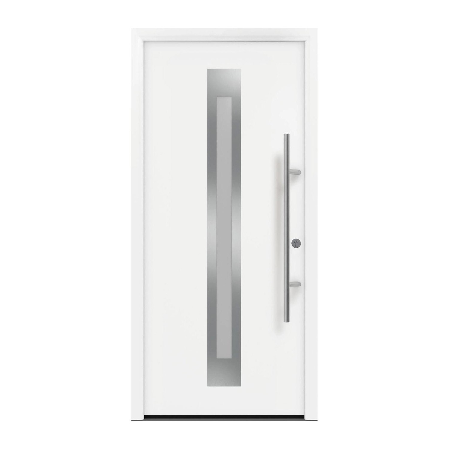 EcoStar Haustür Isopro Secur IPS 770S Verkehrsweiß 110 cm x 210 cm DIN R günstig online kaufen