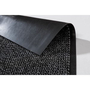 Astra Sauberlaufmatte Azurit, 40x60 cm, grau. Fußmatte mit rutschfestem Vinylrücken.