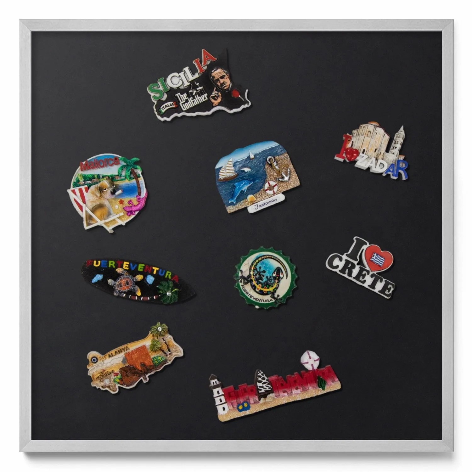 Tulup Magnettafel Reisemagnete Magnetboard Farbe Schwarz 50x50 cm Magnetpin günstig online kaufen