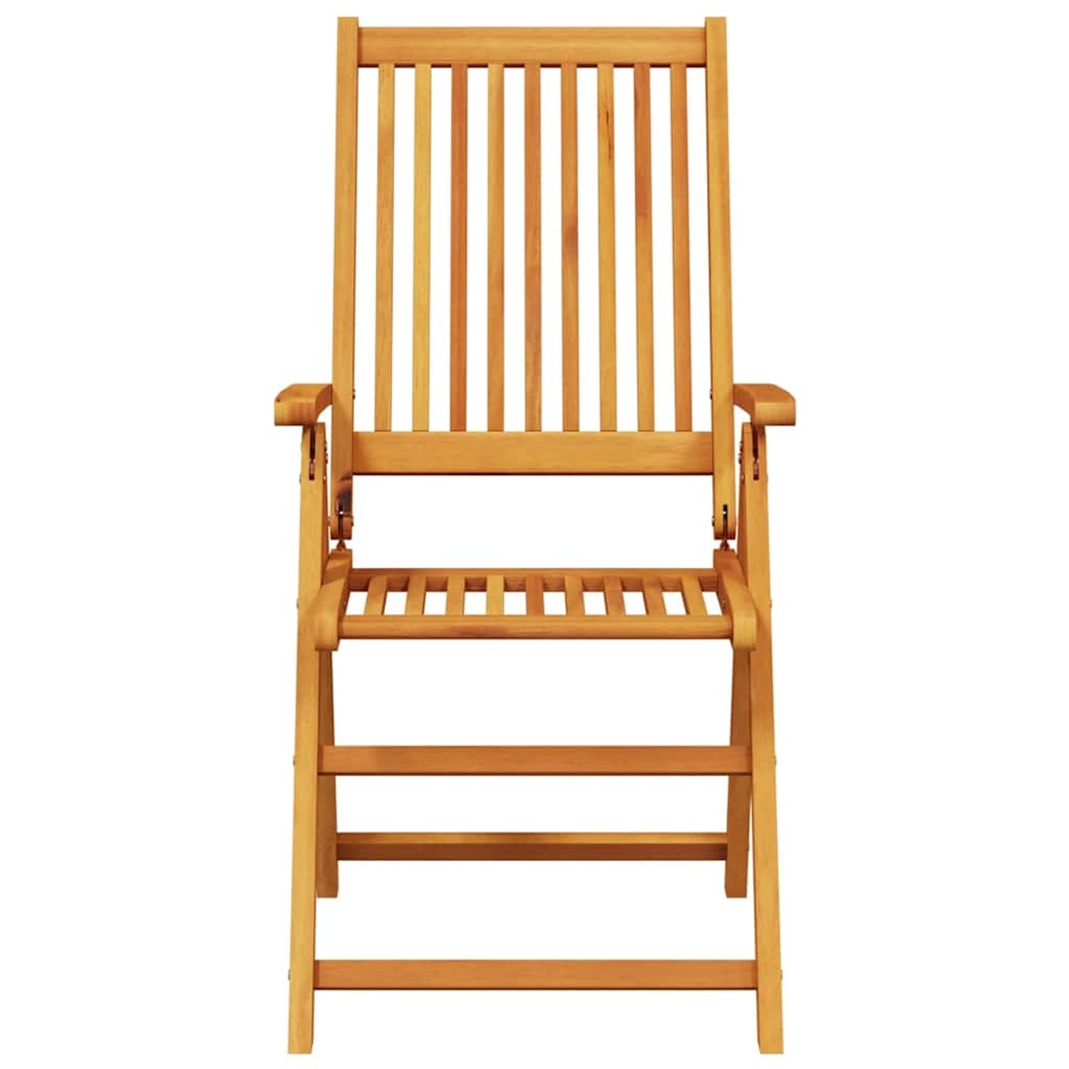 Klappbarer Gartenstuhl aus Akazienholz, Teil der 7-tlg. vidaXL Garten-Essgruppe.