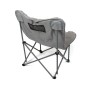 Grauer Eclipse Campingstuhl Herkules, Faltstuhl mit Tasche, Rückansicht. Ideal für Camping, Garten und Balkon.