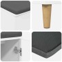 vidaXL Flurbank mit Kissen mit Speicher mit Tür Weiß 100 x 38 x 46 cm 891536_9