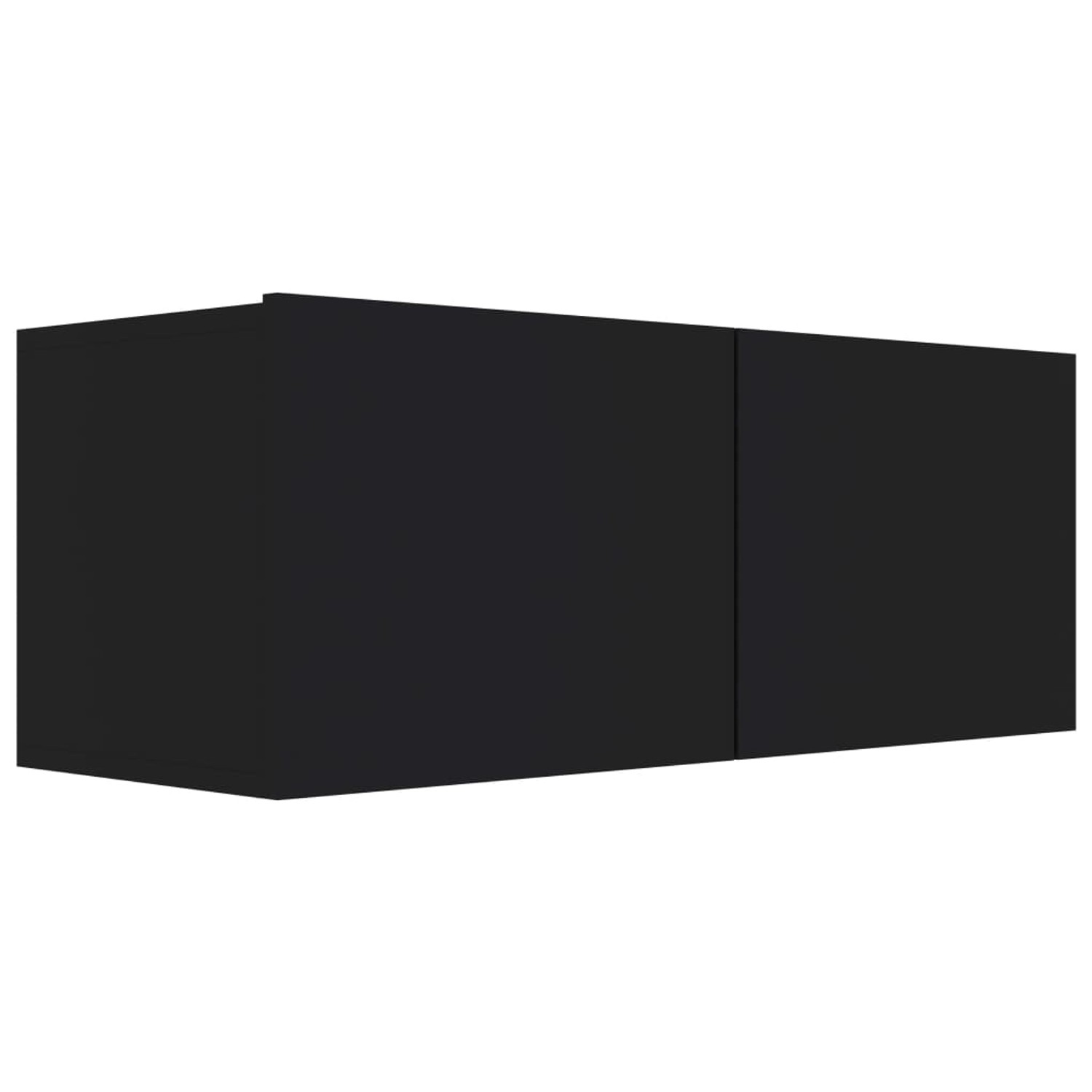 Tv-schrank Schwarz 80x30x30 Cm Spanplatte günstig online kaufen