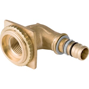 Geberit Mepla 90° Winkel für UP-Spülkasten, Ø 20 mm x 1/2 Zoll, aus Rotguss.