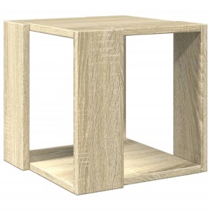 Quadratischer Couchtisch Sonoma-Eiche (32x32x30 cm) aus Holzwerkstoff.