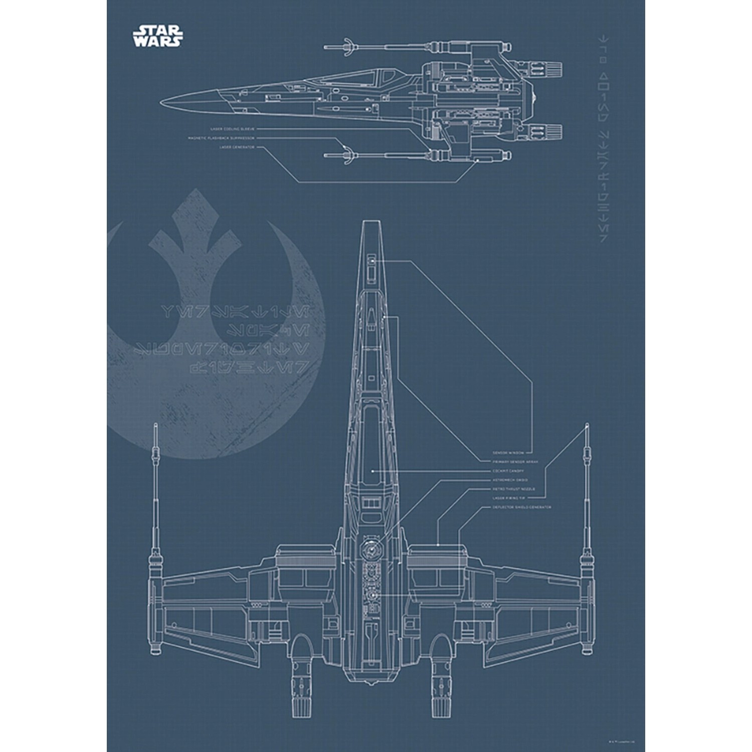 Komar Wandbild Star Wars X-Wing 50 x 70 cm günstig online kaufen