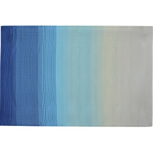 Outdoor-Teppich Polypropylen 180 x 120 cm Blau-Beige Farbverlauf