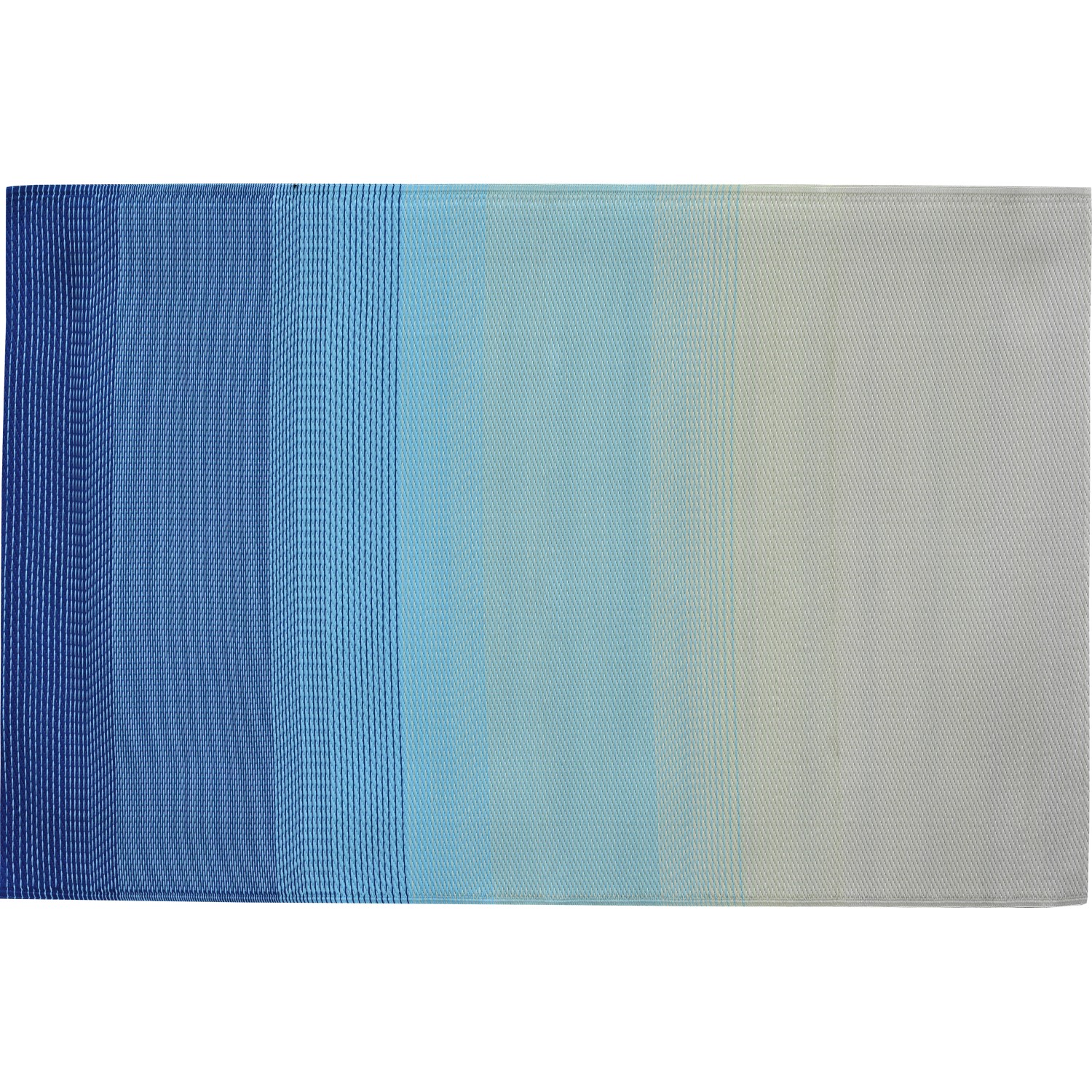 Outdoor-Teppich Polypropylen 180 x 120 cm Blau-Beige Farbverlauf