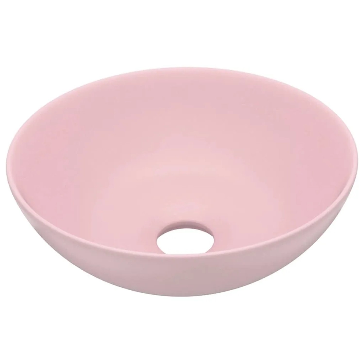 vidaXL Waschbecken Keramik Mattrosa Rund 146977 günstig online kaufen